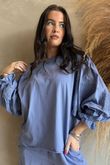 Atik Batwing Top Denim - 